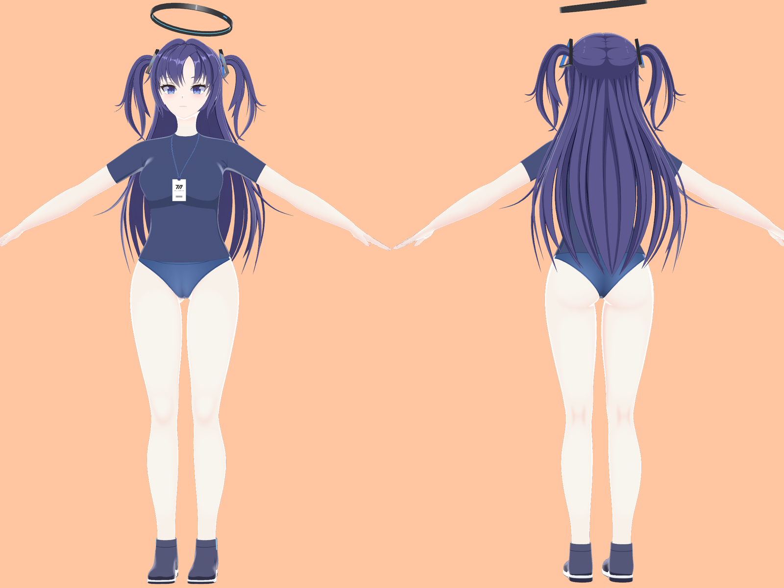 Hayase Yuuka - Blue Archive NSFW Avatar +Gym Outfit