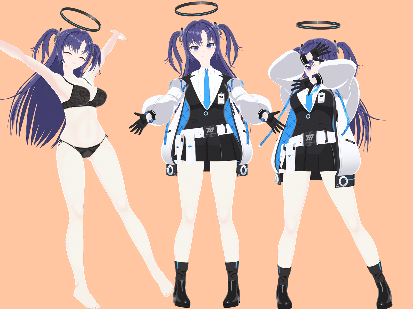 Hayase Yuuka - Blue Archive NSFW Avatar +Gym Outfit