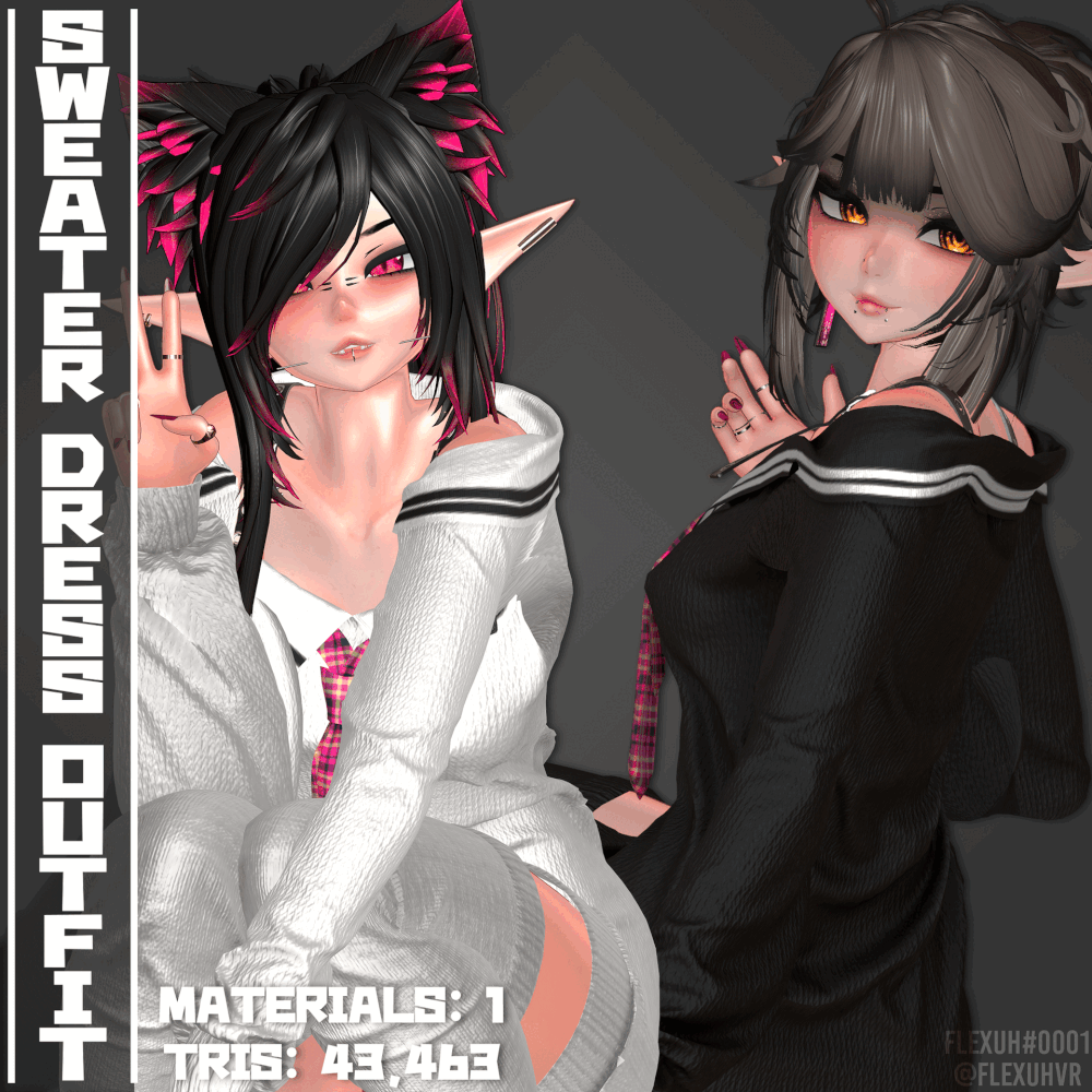 [Multi Base] Sweater Dress Outfit