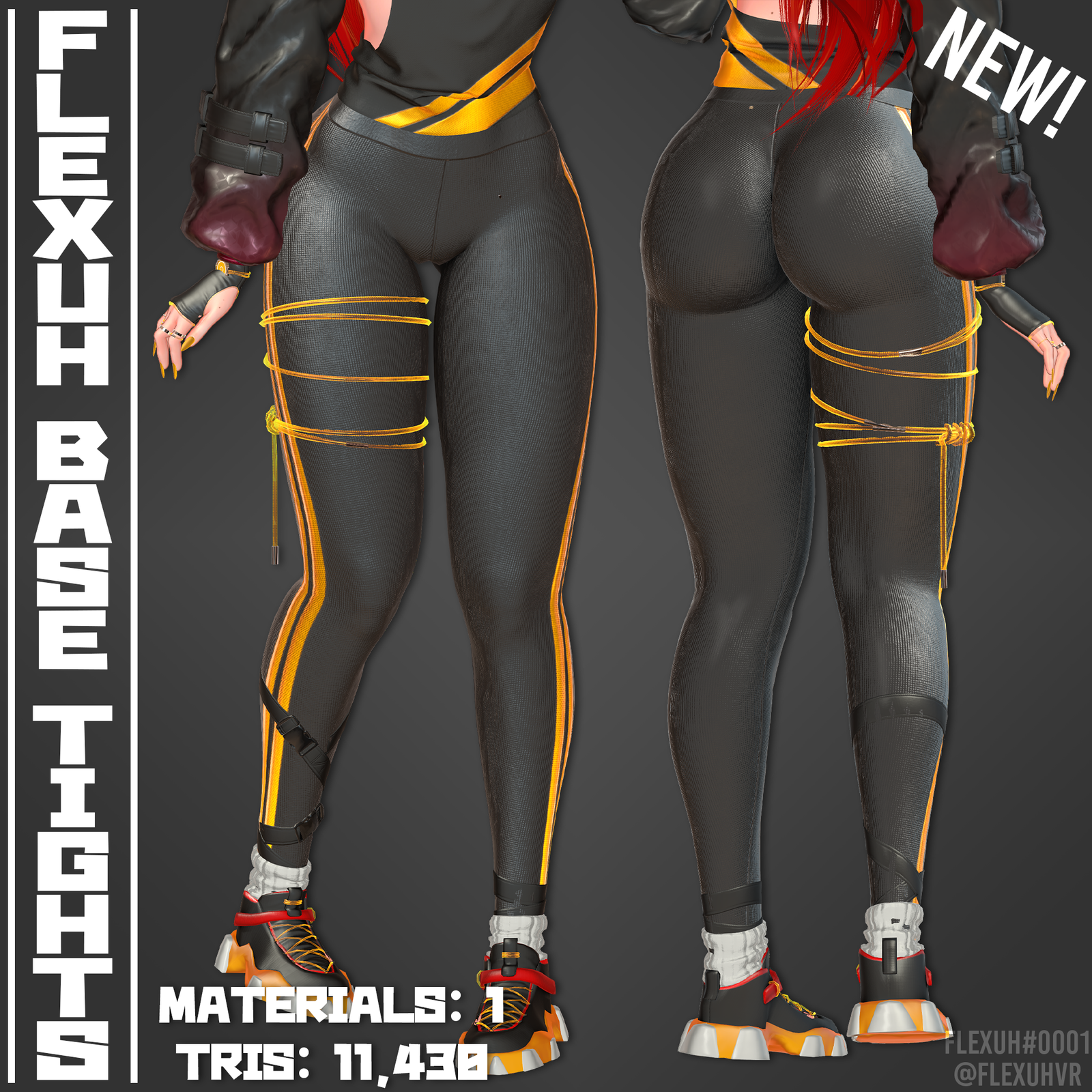 [Flexuh Base] Tights, Fishnets & Yoga Pants Set