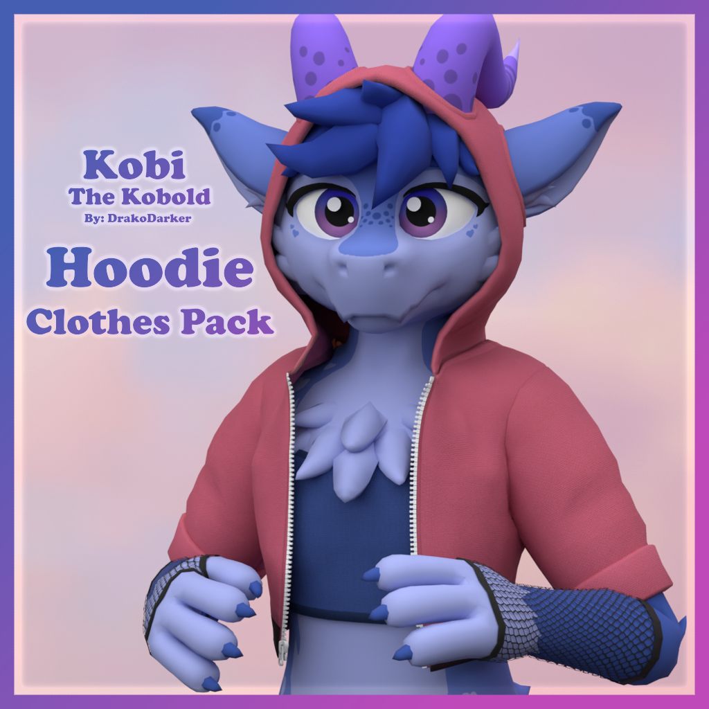 Clothes pack for Kobi - Hoodie, Crop Top, Arm Fishnets