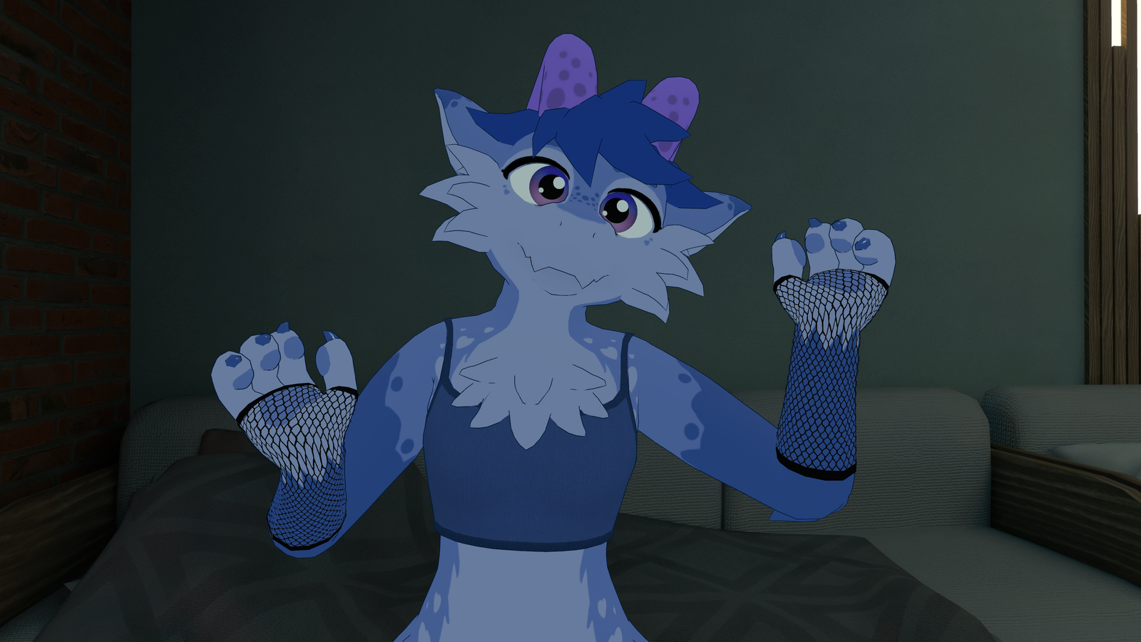 Clothes pack for Kobi - Hoodie, Crop Top, Arm Fishnets