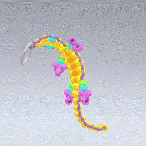 Giant Kandi Bead Lizard Flow Toy: Ultra