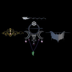 Gothic & Fantasy Hair Accessory Pack [4 Assets for VRChat]