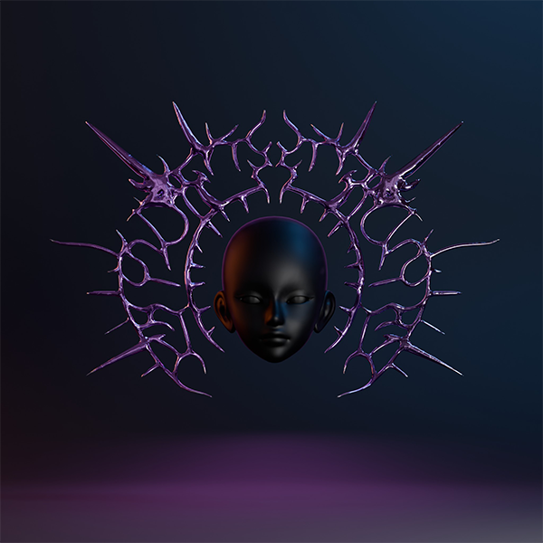 Void Spike Halo - Y3K Cyberpunk Headgear - VRChat