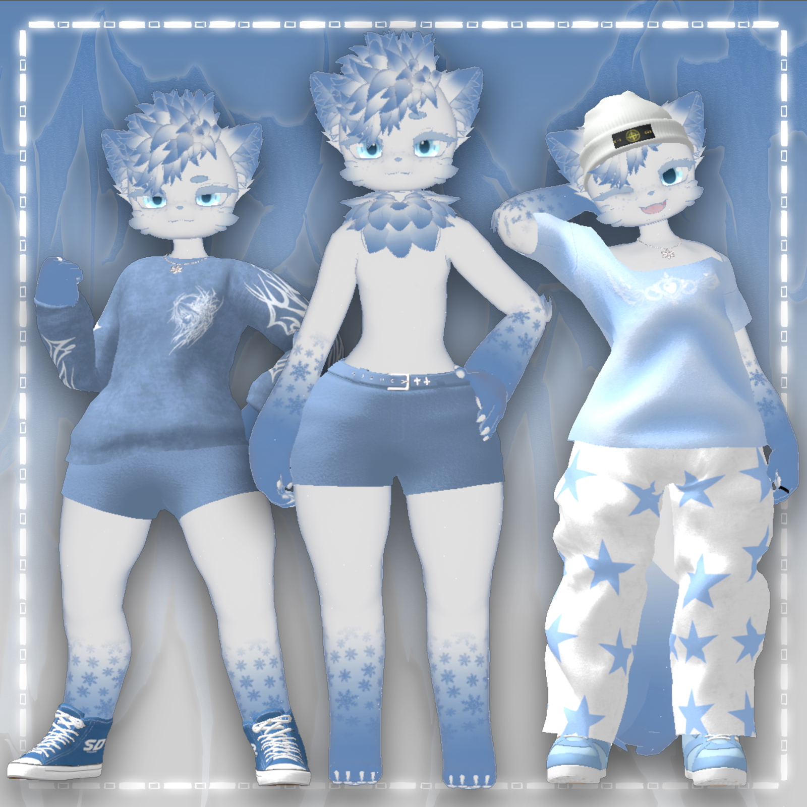 Frost - PC&Quest - Deira VRChat Furry Avatar