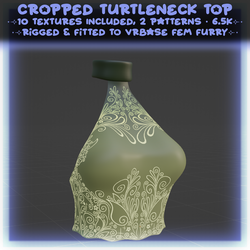 Cropped Turtleneck Top