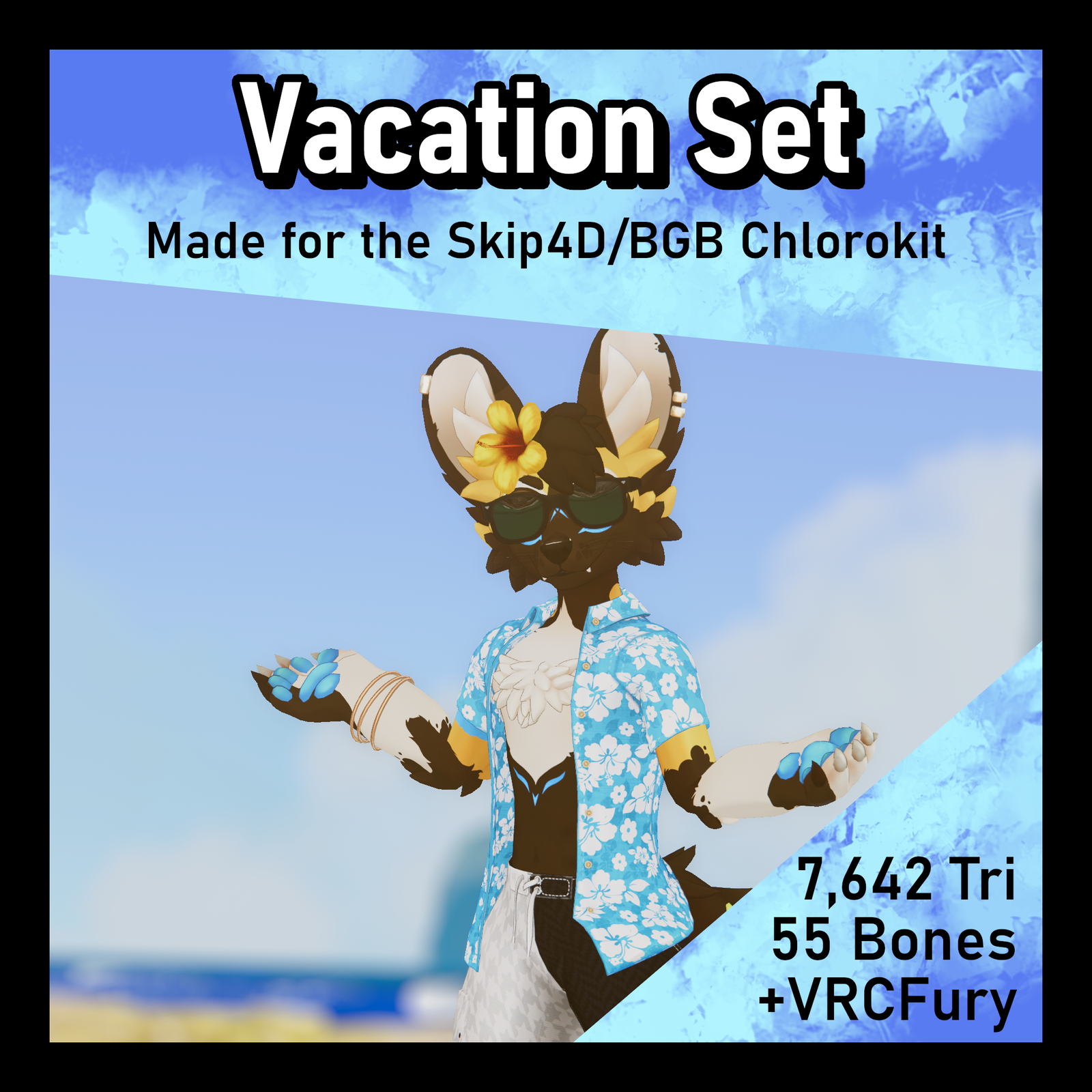 (VRChat) Chlorokit Vacation Outfit