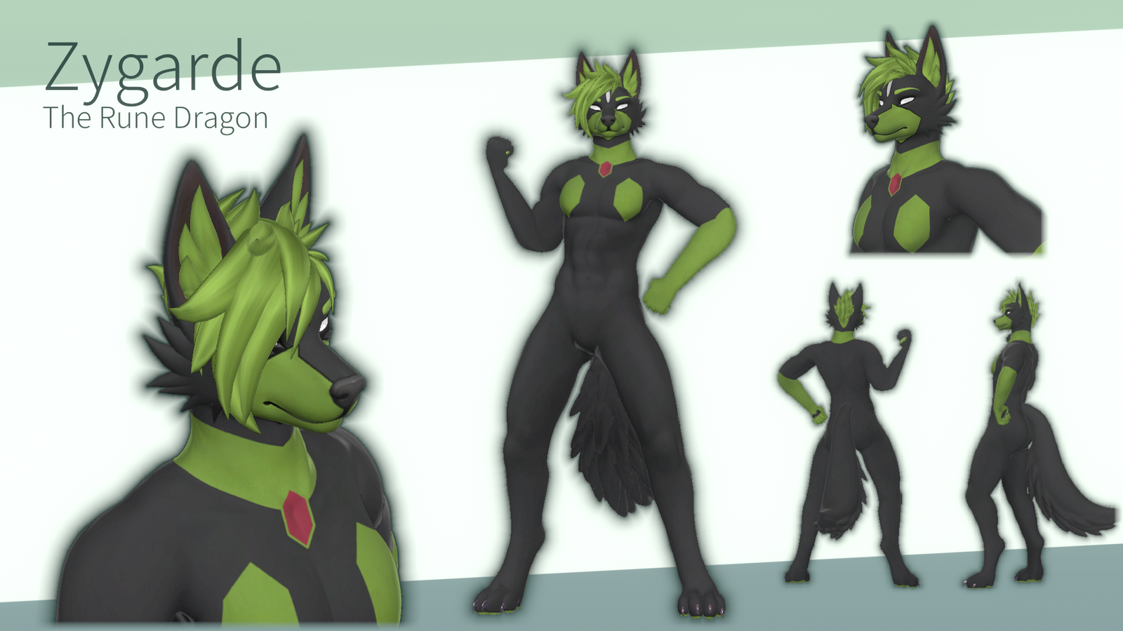 Zygarde normal/shiny texture for (Dante Canine/Wolf)