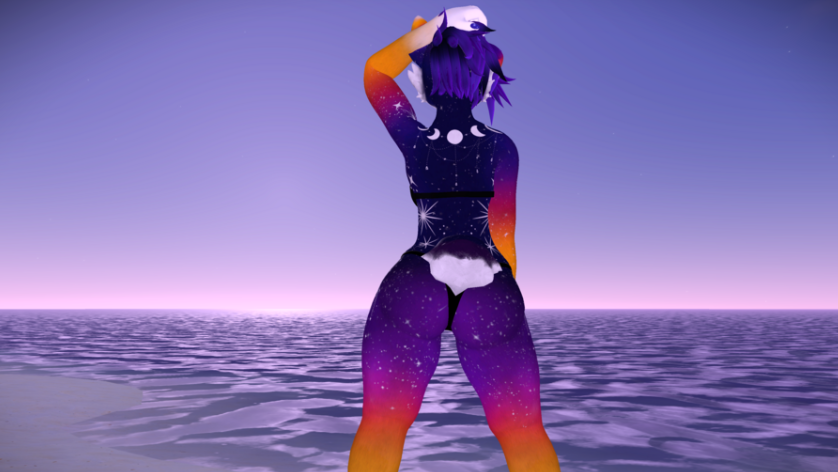 Galaxy Summer Sunset Texture for FoxiPaws Juniper (VRChat Canine Furry)