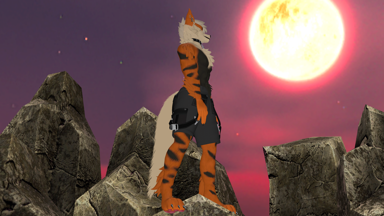 Legendary Fire Dog Texture for FoxiPaws Archer VRChat (Furry)