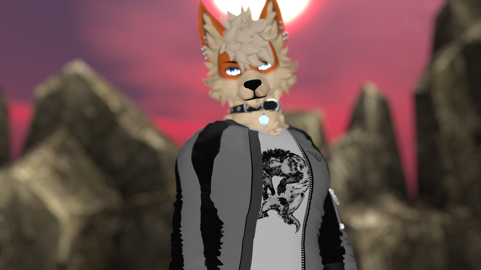 Legendary Fire Dog Texture for FoxiPaws Archer VRChat (Furry)