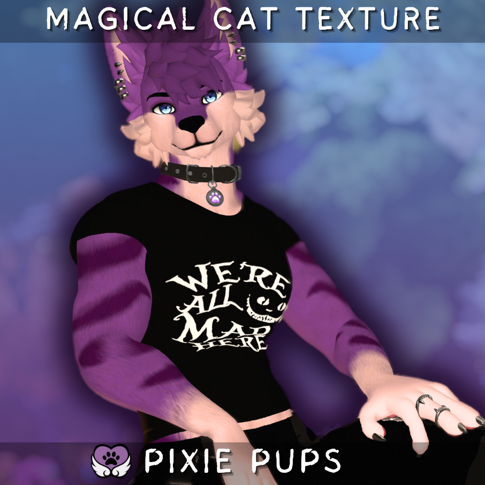 Magical Forest Cat Texture - Male - (FoxiPaws Archer VRChat) 
