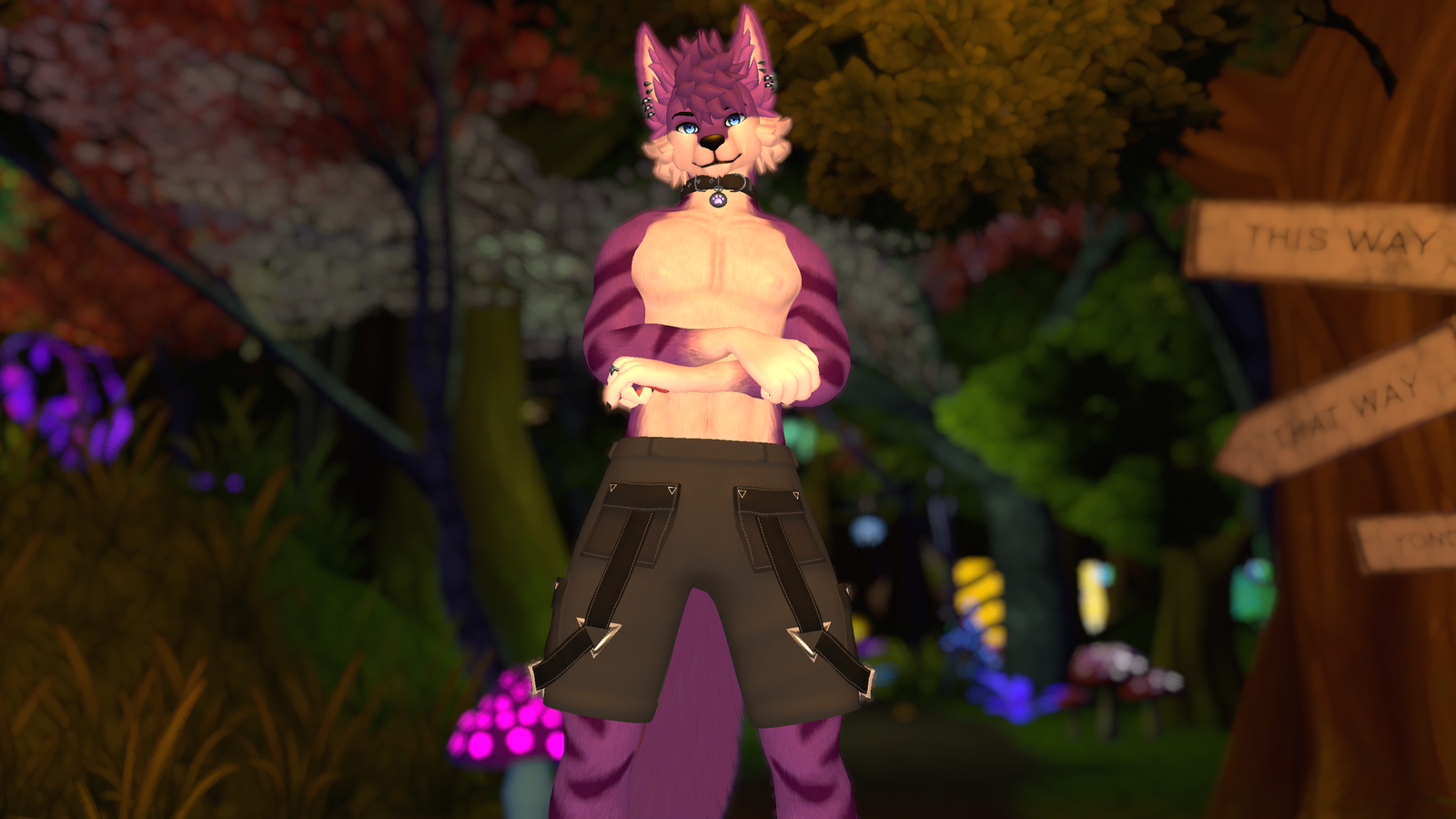 Magical Forest Cat Texture - Male - (FoxiPaws Archer VRChat)