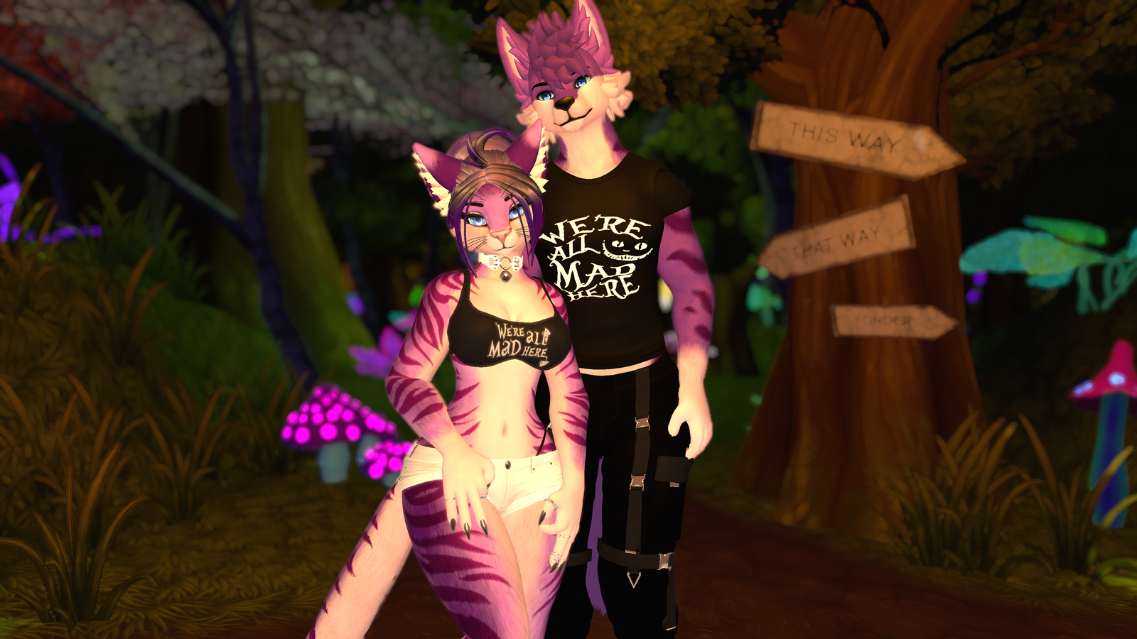 Magical Forest Cat Couple Texture Bundle ♡ FoxiPaws Archer & Kiri (FoxiPaws VRChat Furry)