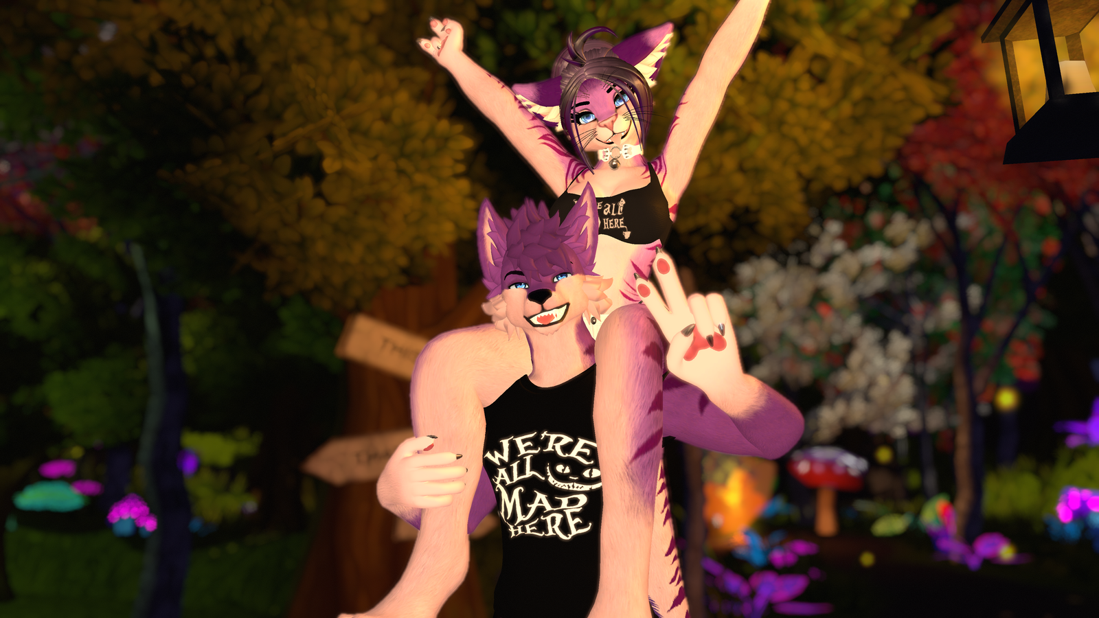 Magical Forest Cat Couple Texture Bundle ♡ FoxiPaws Archer & Kiri (FoxiPaws VRChat Furry)
