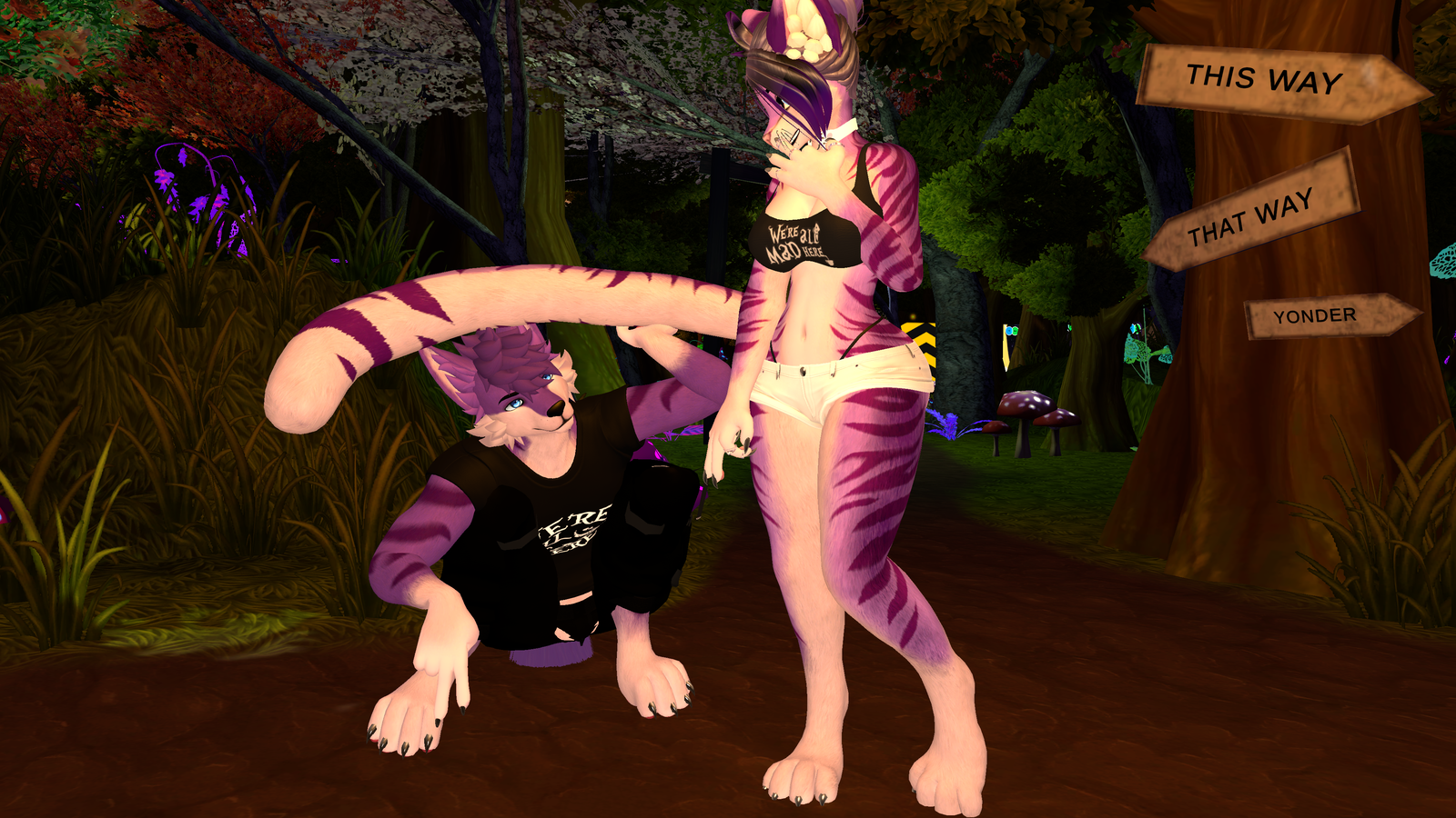 Magical Forest Cat Couple Texture Bundle ♡ FoxiPaws Archer & Kiri (FoxiPaws VRChat Furry)