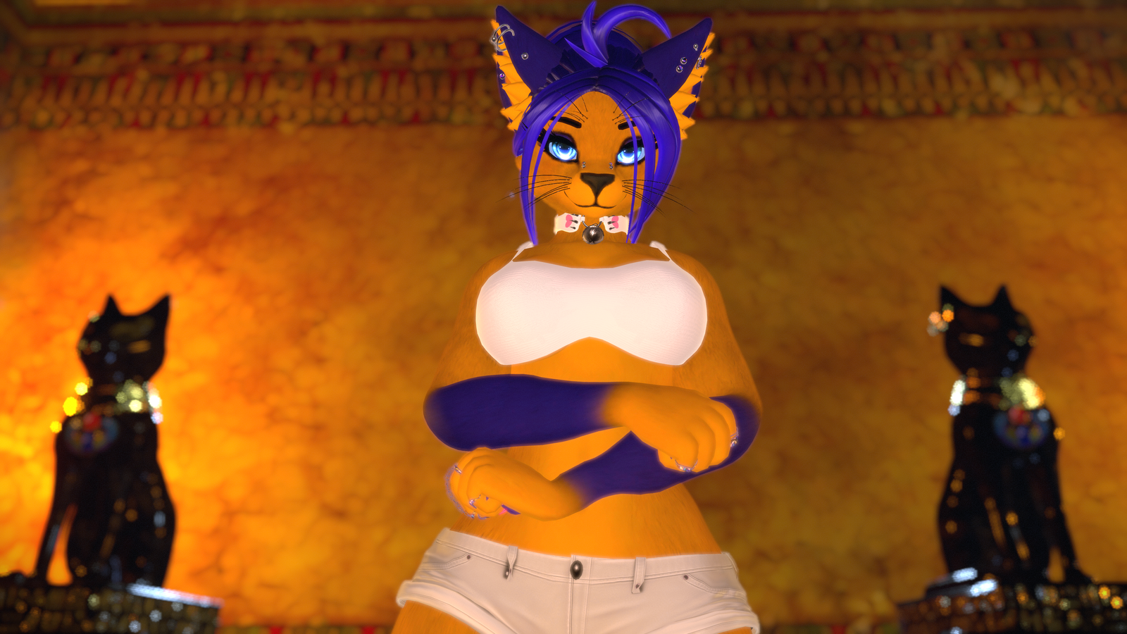 Egyptian Cat Texture for FoxiPaws Kiri (VRChat Furry)
