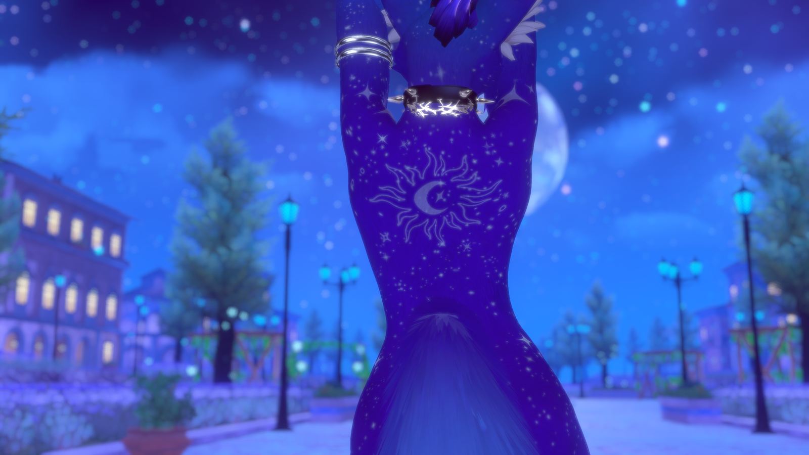 Galaxy Texture  ♡  Male & Female Toggles for FoxiPaws Akia (VRChat Furry)