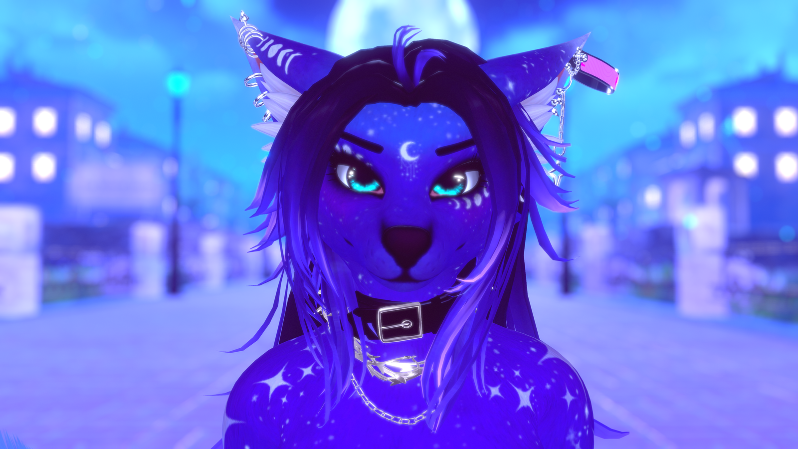 Galaxy Texture  ♡  Male & Female Toggles for FoxiPaws Akia (VRChat Furry)