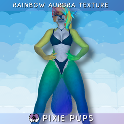 Rainbow Pride ♡  LGBTQ Texture for FoxiPaws Aurora (VRChat Furry)