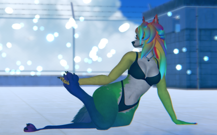 Rainbow Pride ♡  LGBTQ Texture for FoxiPaws Aurora (VRChat Furry)