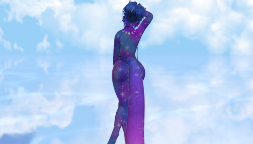 Galaxy Cat Texture for FoxiPaws Cleo (VRChat Furry)