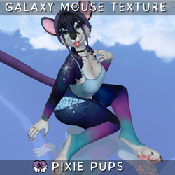 Galaxy Mouse Pepper Texture for FoxiPaws Pepper (VRChat Furry)