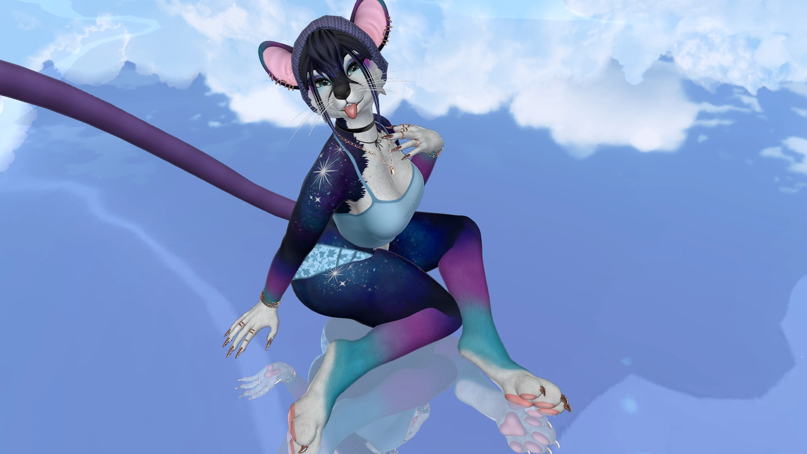 Galaxy Mouse Pepper Texture for FoxiPaws Pepper (VRChat Furry)