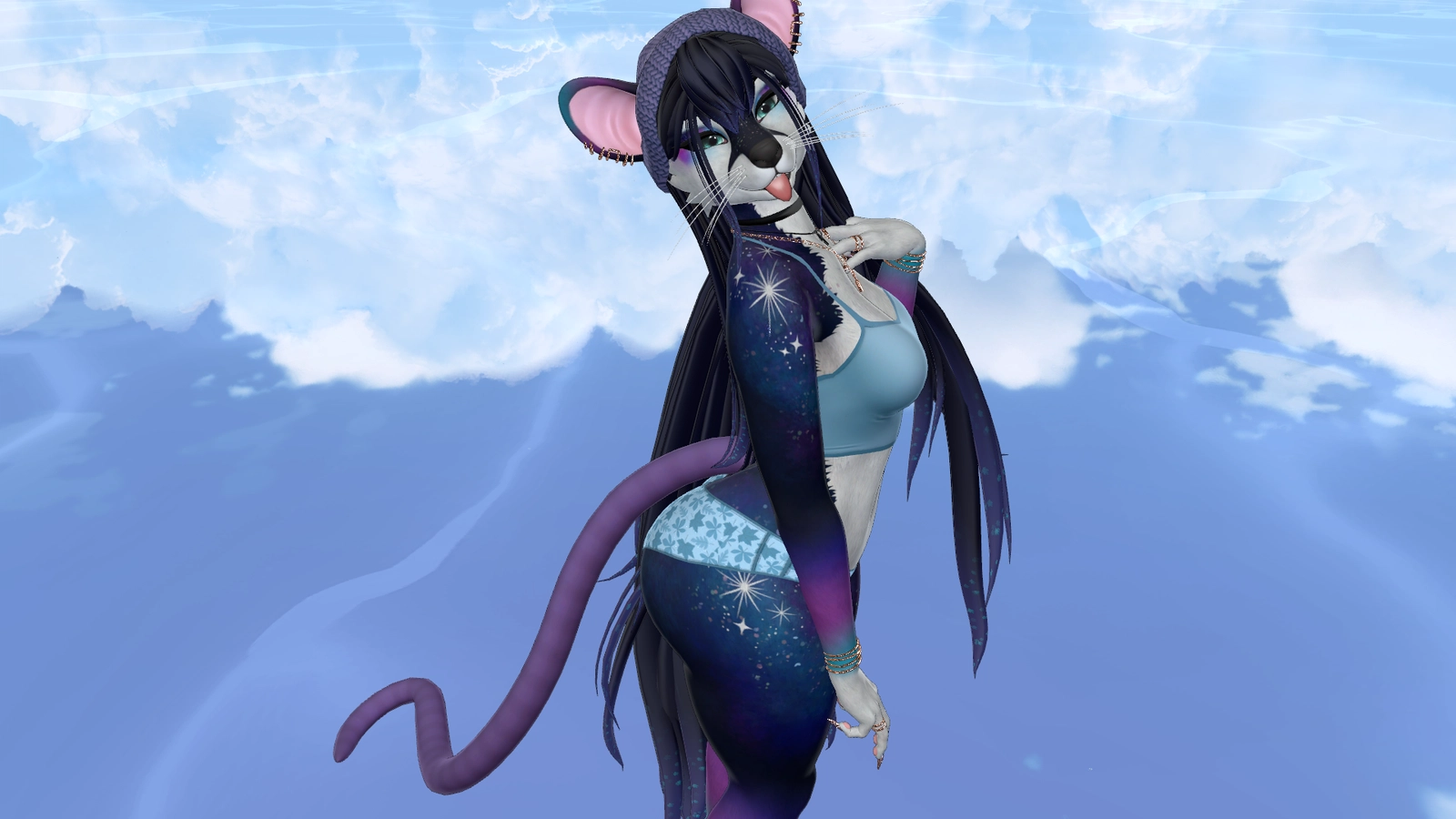 Galaxy Mouse Pepper Texture for FoxiPaws Pepper (VRChat Furry)