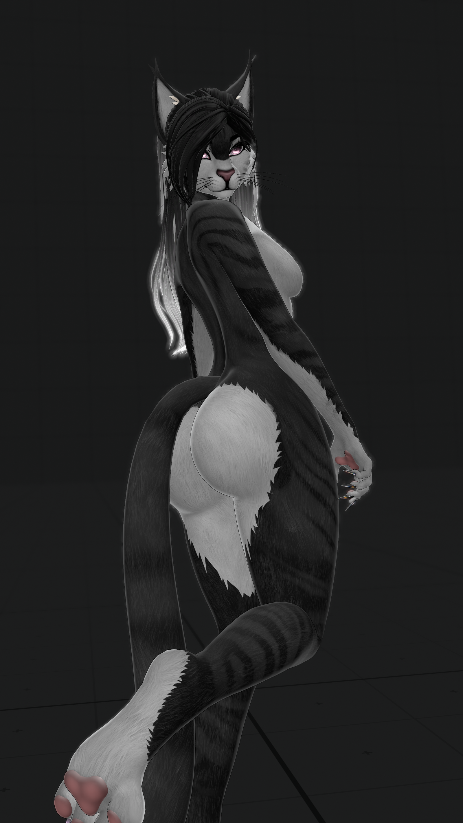 Tuxedo Tabby Cat ~ Retexture for Foxipaws Cleo Avatar [Furry VRChat]
