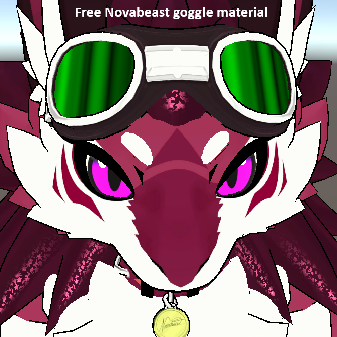 Audiolink novabeast goggle material for vrchat (using poiyomi shader)