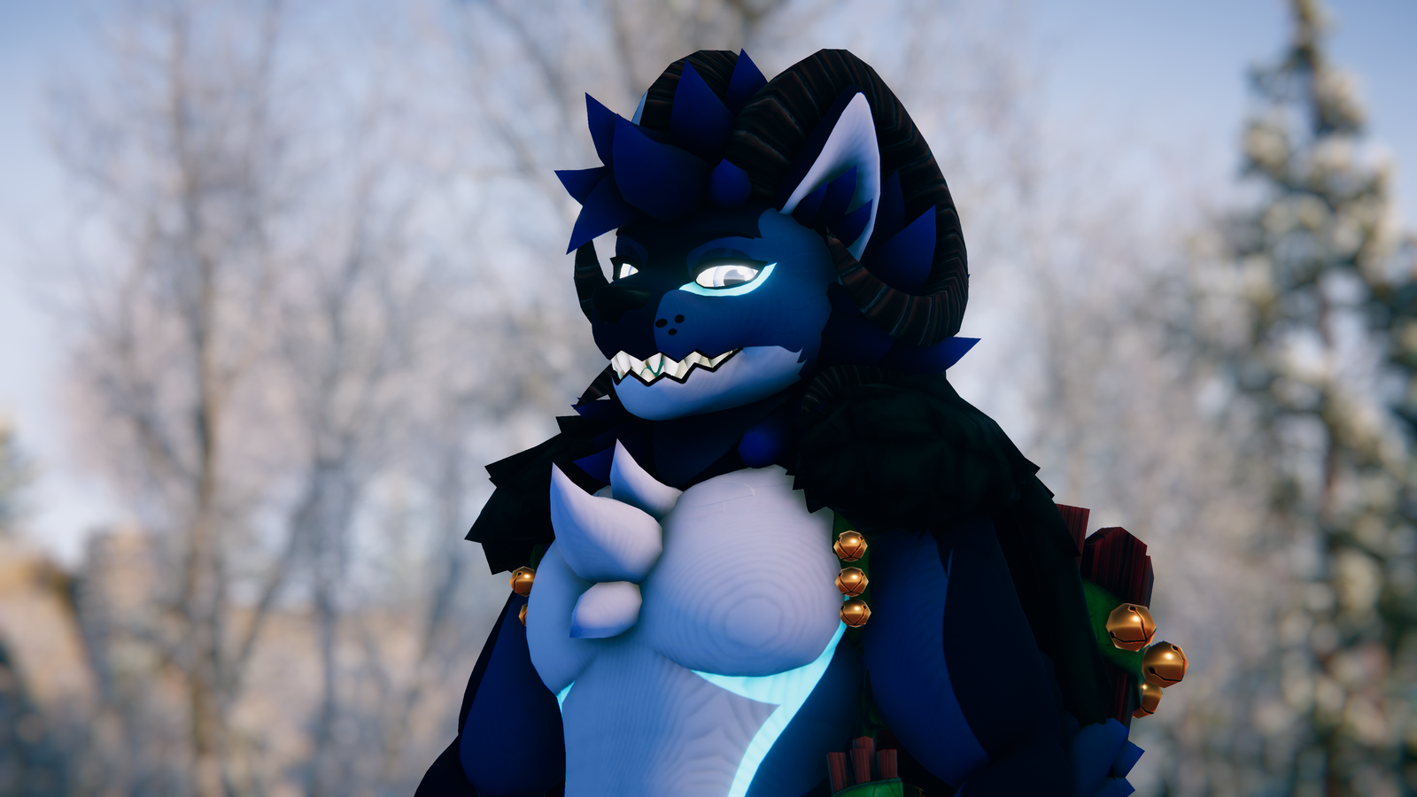 Krampus Outfit for Mawlamute - VRChat Avatar Christmas Bell Harness Cape - ItsGuusy