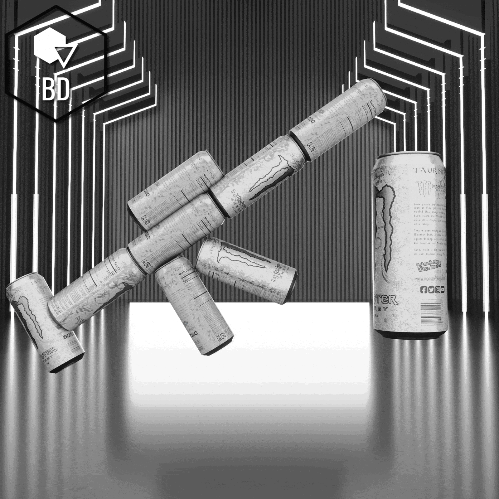 Energy drink can gun