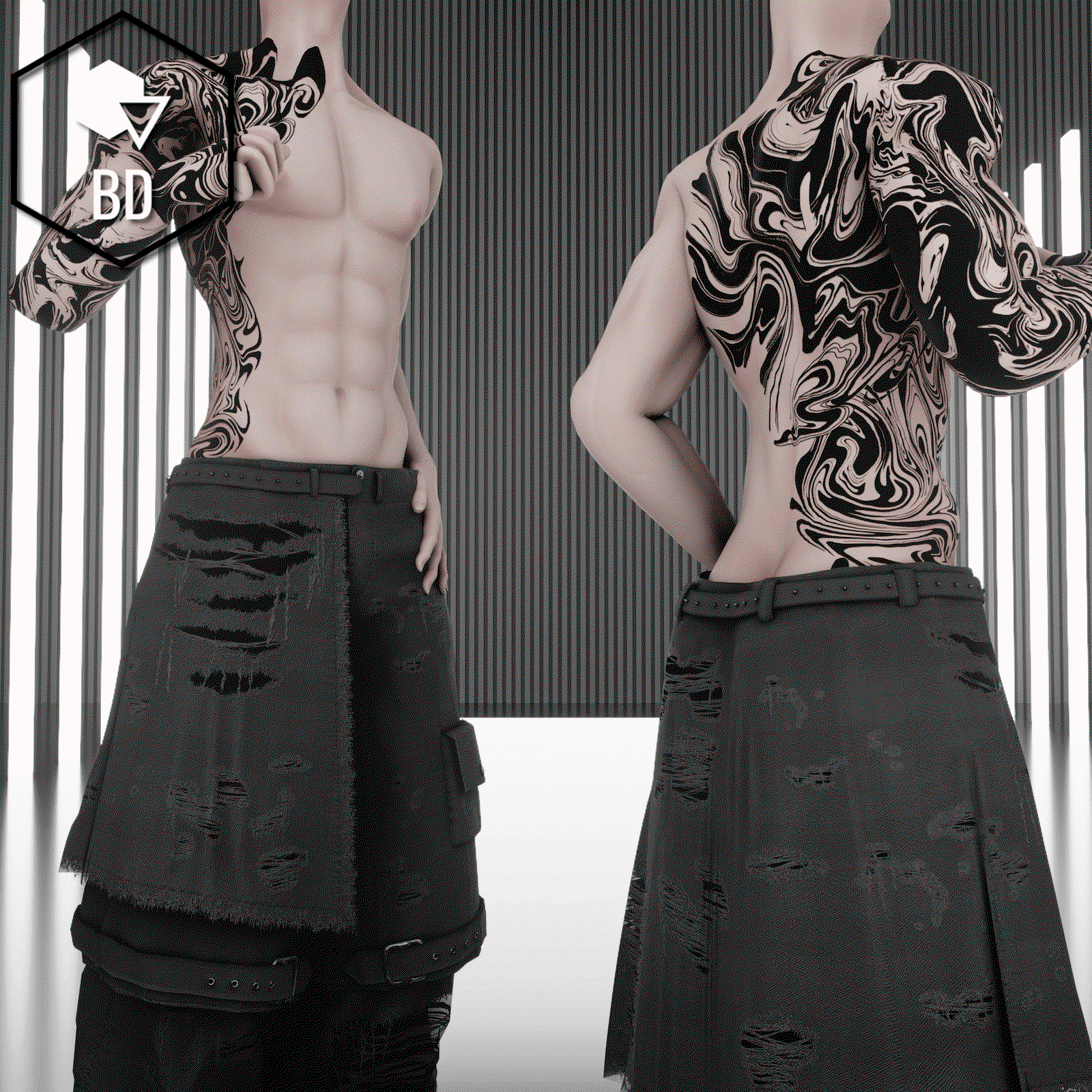 The 'Warp' Tattoo for Akii V.2