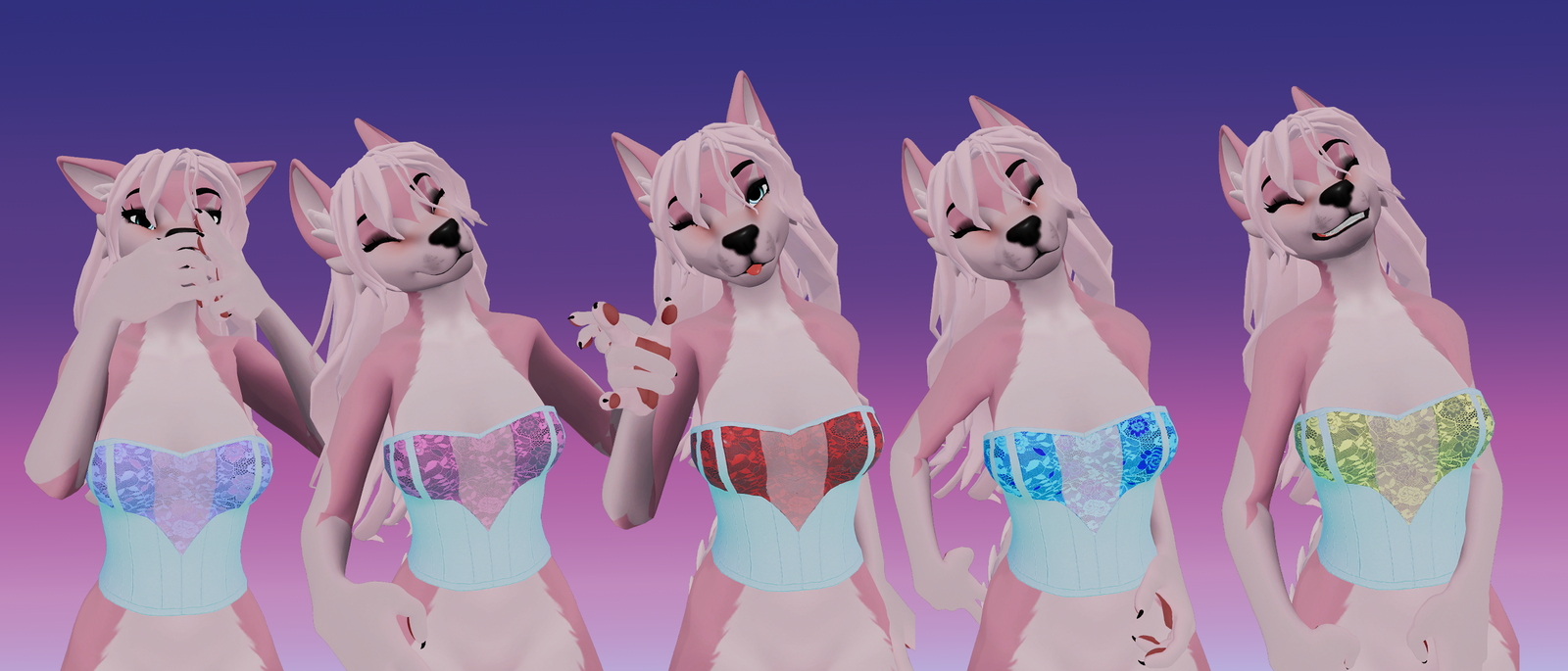 Lace Corset - Winterpaw FemCanine (Jinxxy)