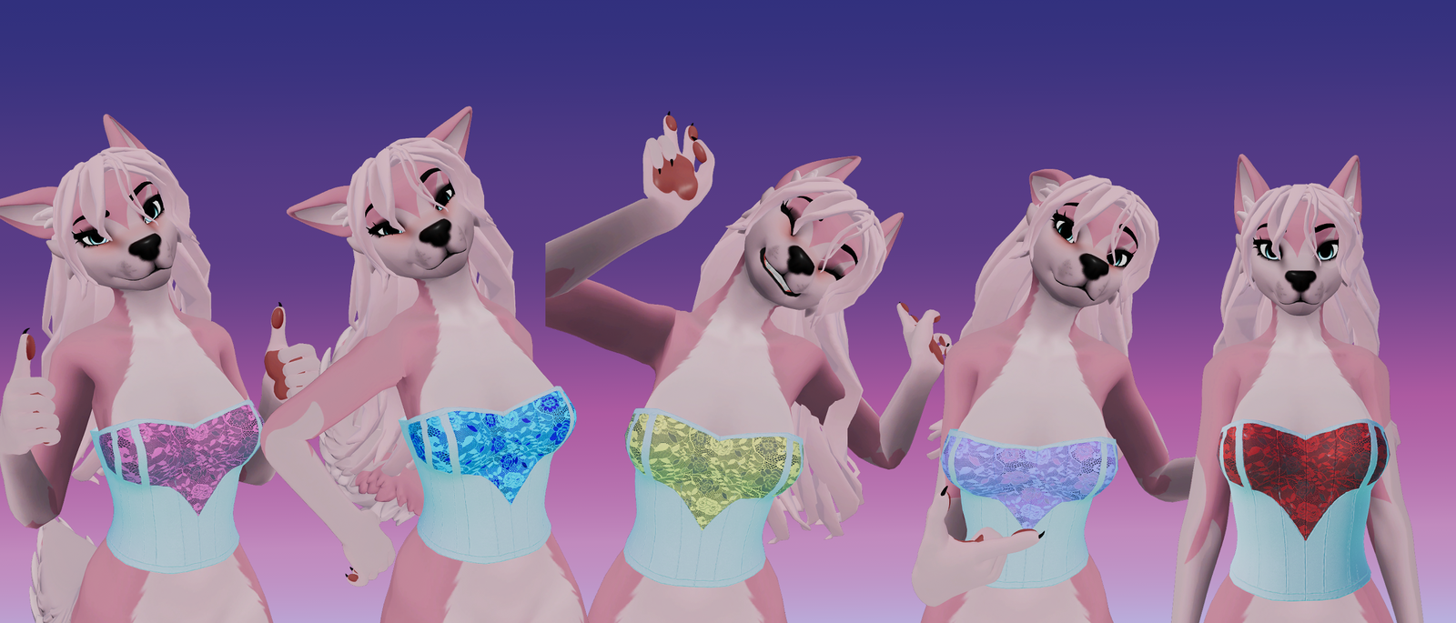 Lace Corset - Winterpaw FemCanine (Jinxxy)