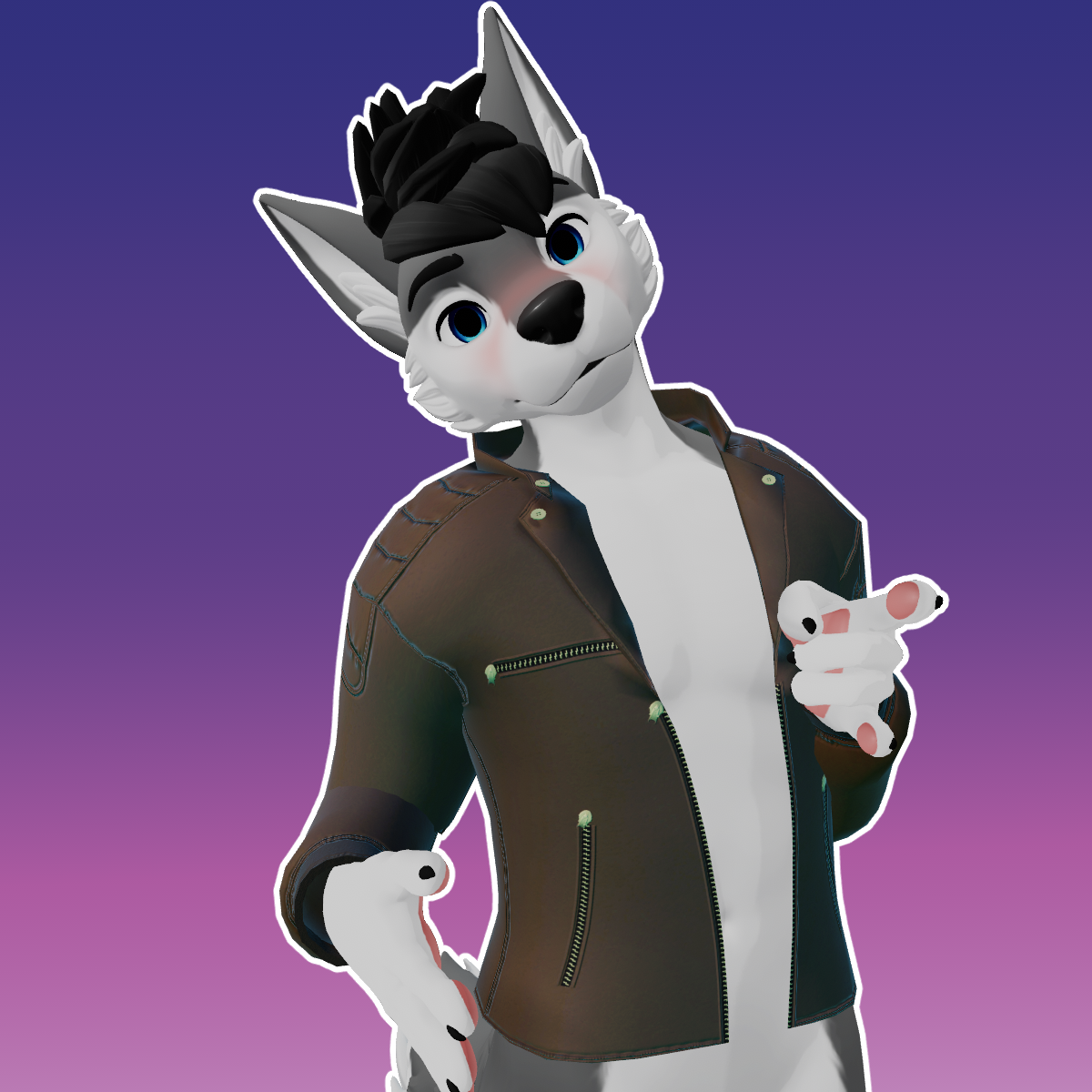 Leather Jacket - Winterpaw Masccanine (Jinxxy)