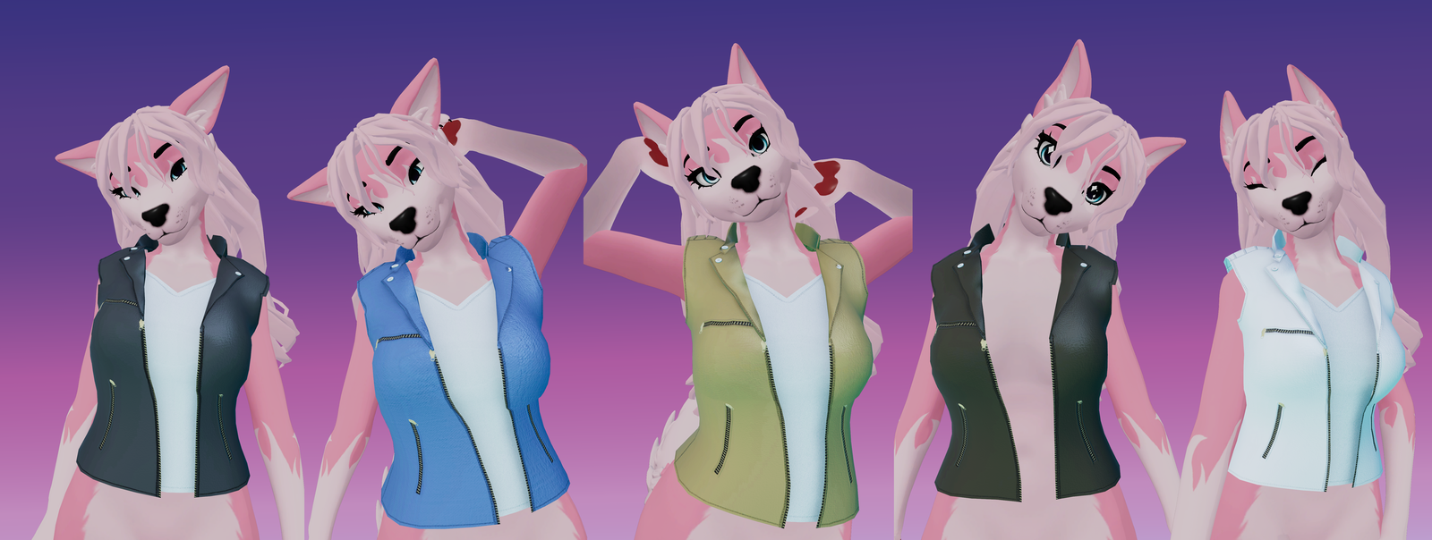 Leather Jacket - Winterpaw FemCanine 2.0 (Jinxxy)