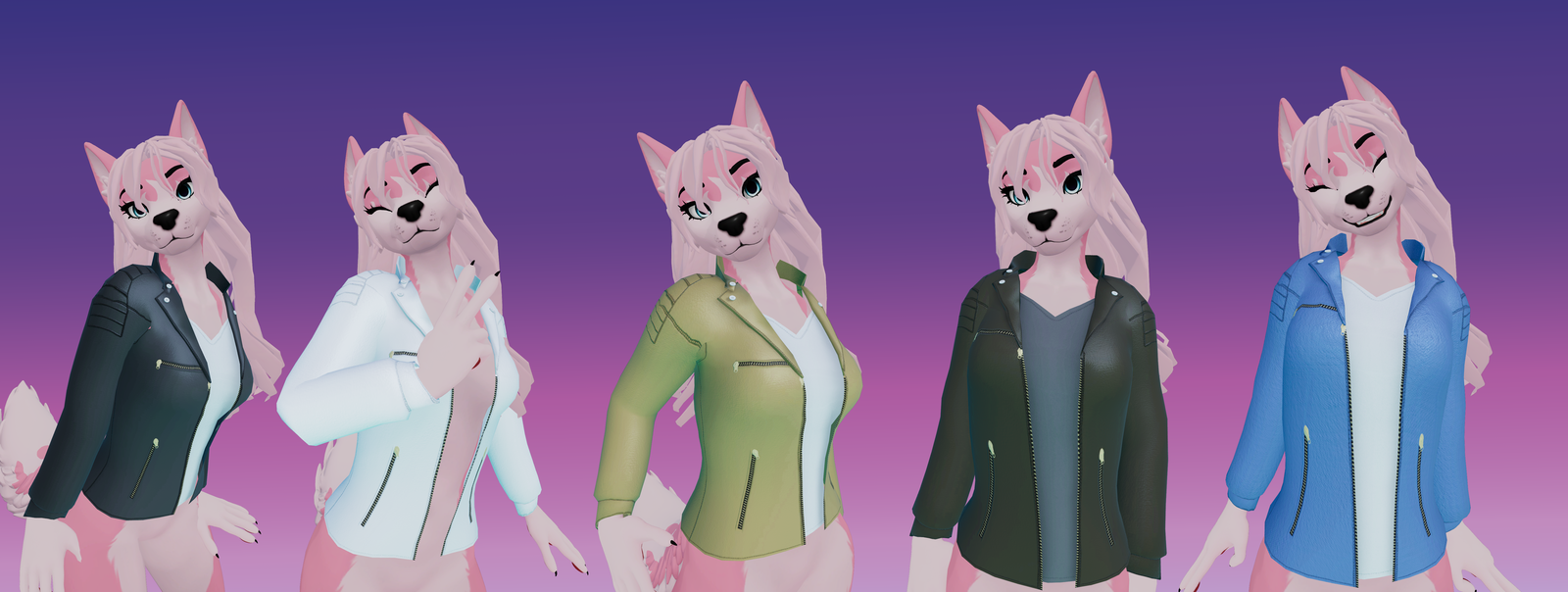 Leather Jacket - Winterpaw FemCanine 2.0 (Jinxxy)