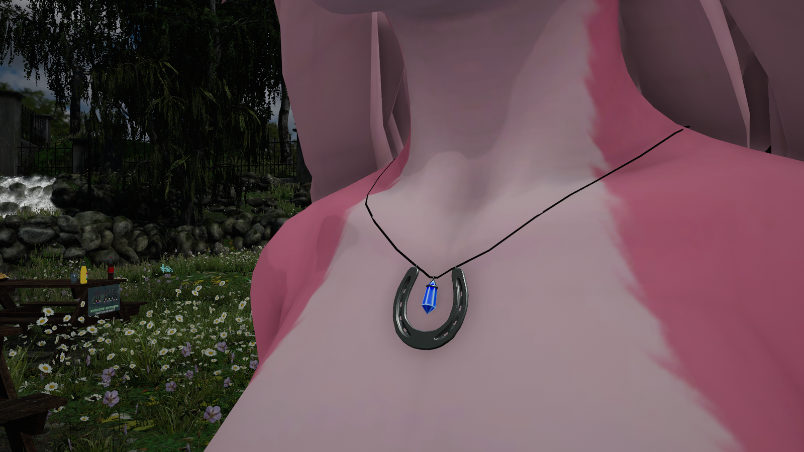 Universal Lucky Horseshoe Pendent Necklace (Jinxxy)