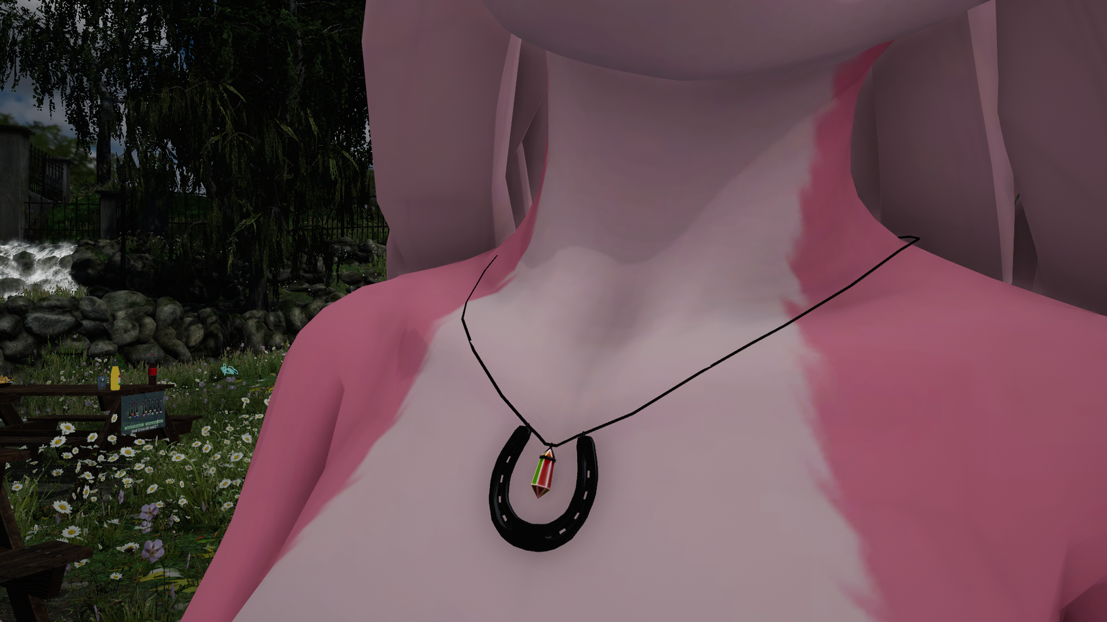Universal Lucky Horseshoe Pendent Necklace (Jinxxy)