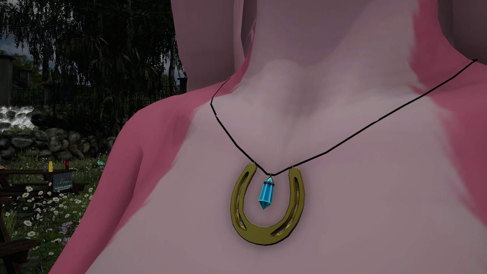 Universal Lucky Horseshoe Pendent Necklace (Jinxxy)