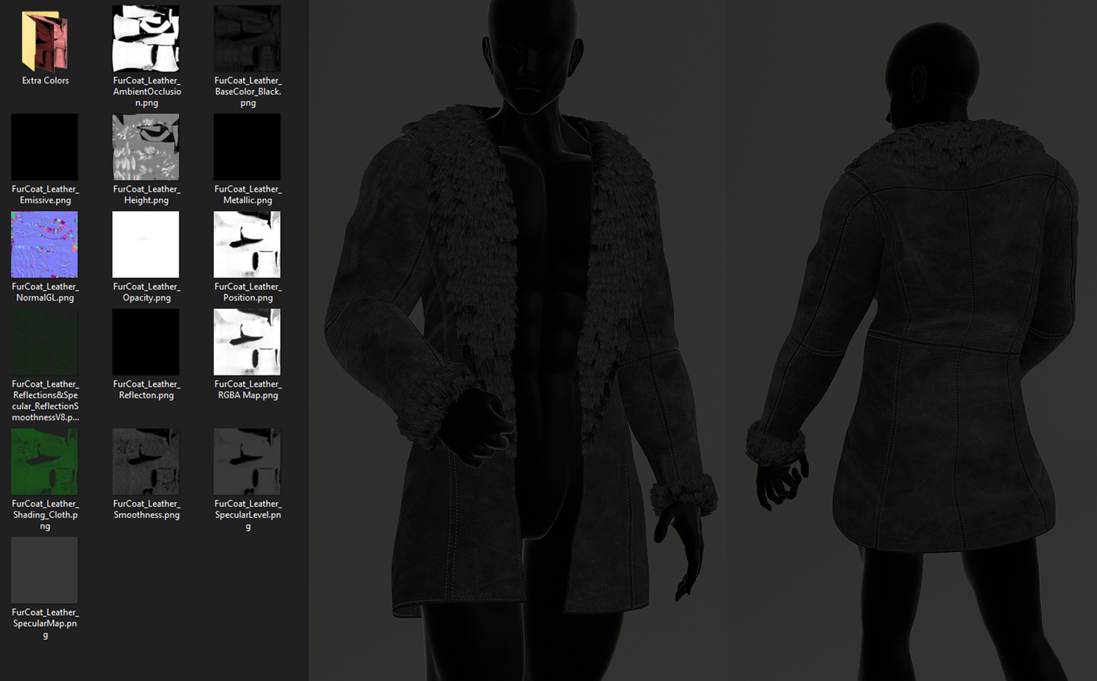 Leather Jacket w/ Fur Collar