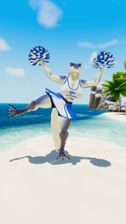 Cheerleader Outfit for Kroxigor VRChat Model
