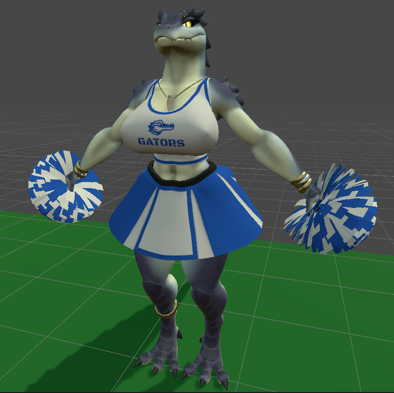 Cheerleader Outfit for Kroxigor VRChat Model