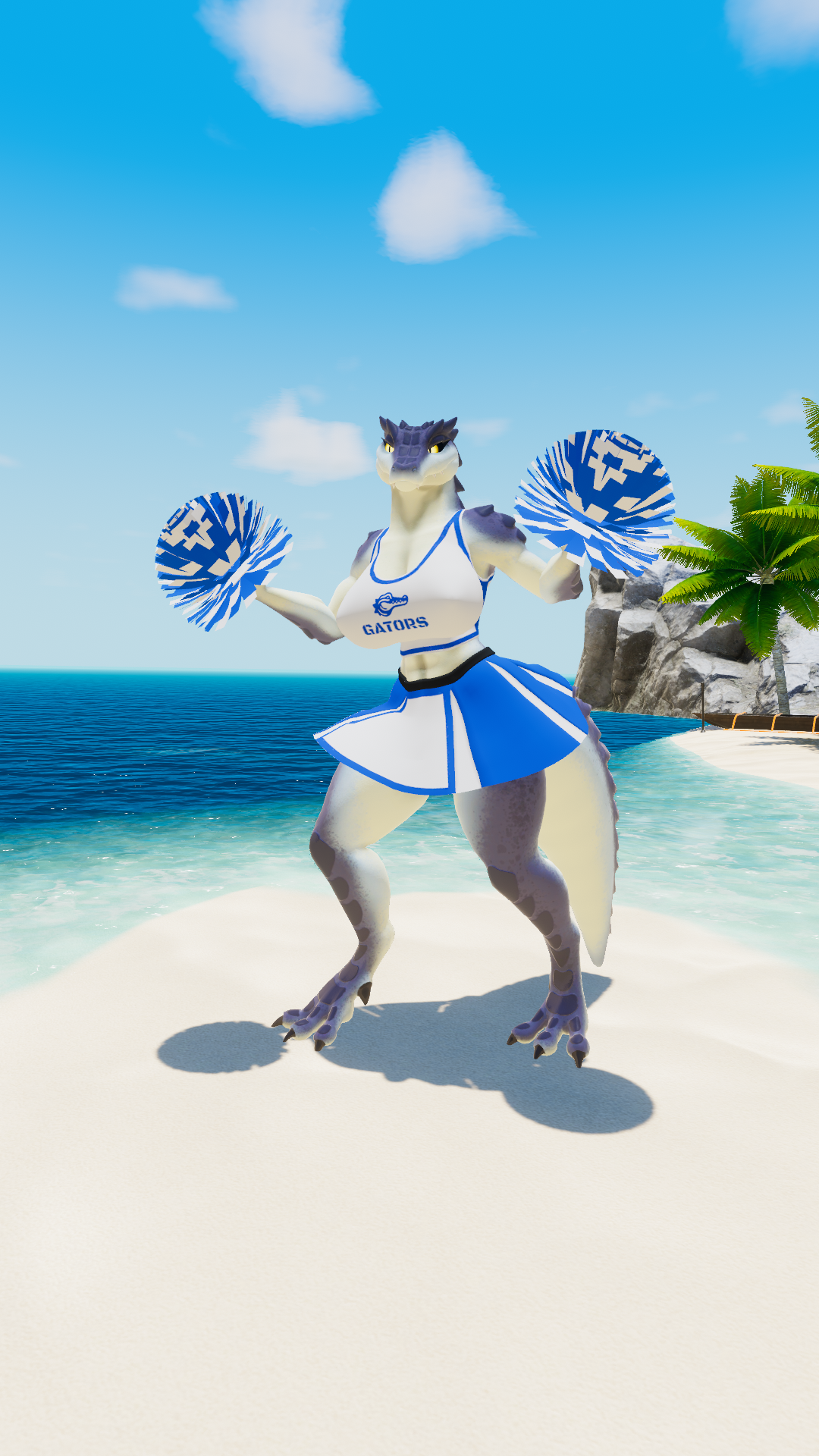 Cheerleader Outfit for Kroxigor VRChat Model