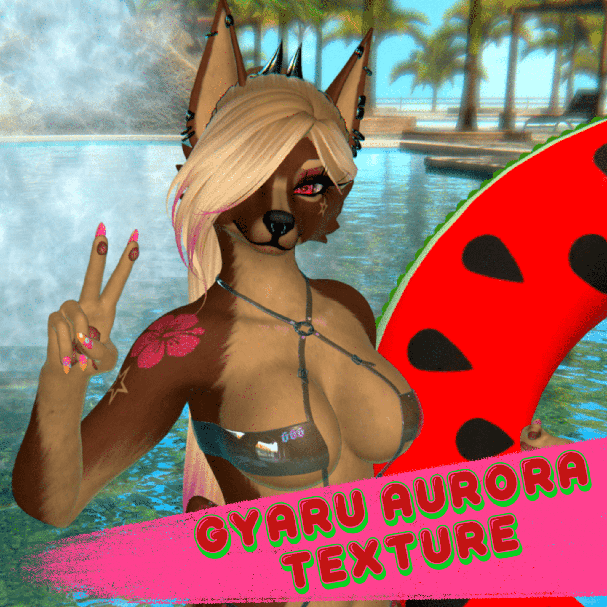 Gyaru texture for Foxipaws Aurora