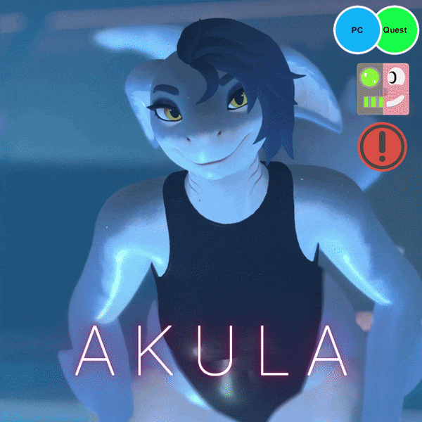 Akula the Shark / VRChat avatar base (PC/Quest + Facetracking)