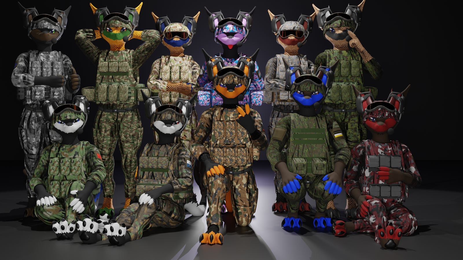 Military vest molle set and accessories for the Nardoragon